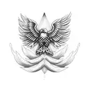 Half Eagle, Half Aircraft tattoo design idea