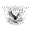 Half Eagle, Half Aircraft tattoo design idea