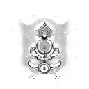 Libra scale symbol with tai chi symbol tattoo design idea