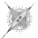 Libra scale symbol with tai chi symbol tattoo design idea