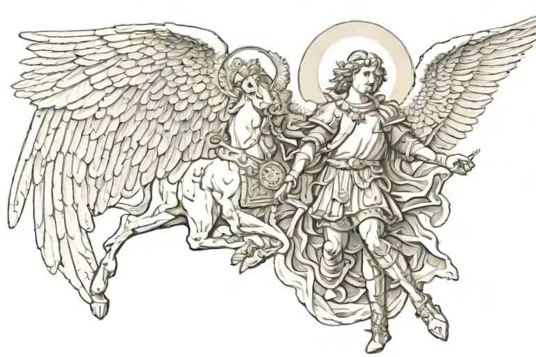 st Michael archangel tattoo design idea