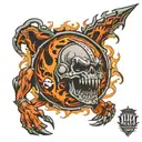gnarliest nightmare football logo  tattoo design idea