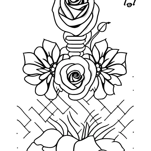 Use the quote, "there's water in the flowers, let's grow," and incorporate a flower into a dainty font. tattoo design idea