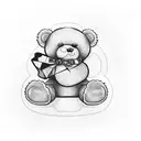 kind and caring (teddy bear)  tattoo design idea