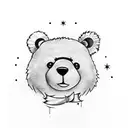 kind and caring (teddy bear)  tattoo design idea