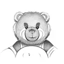 kind and caring (teddy bear)  tattoo design idea