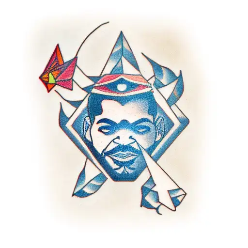 Origami drake tattoo design idea