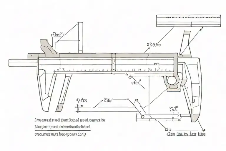 Measuring caliper with USSR proverbs on top and under tattoo design idea