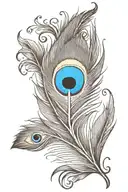 peacock feather tattoo design idea