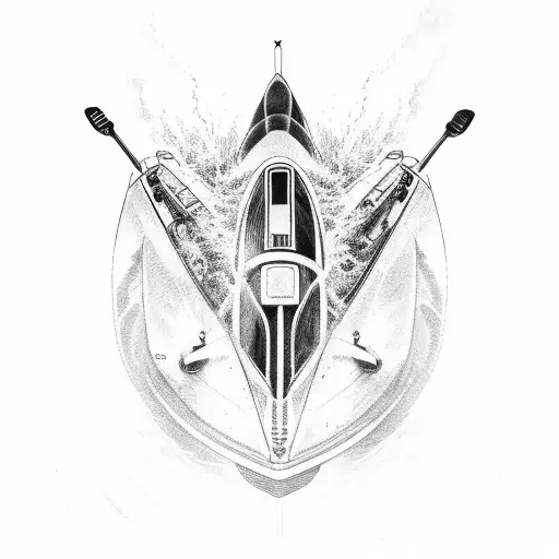 coordinates on the side of a jetski tattoo design idea