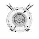 romans 12:2 inside knife blade tattoo design idea