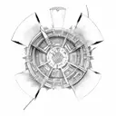 romans 12:2 inside knife blade tattoo design idea