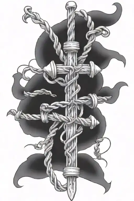 barb wire wrapped tattoo design idea