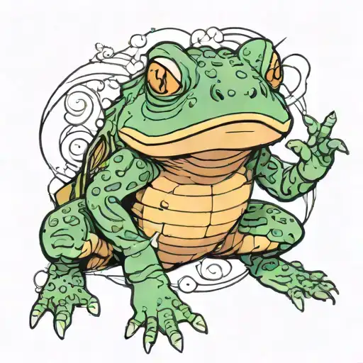 toad from naruto tattoo design idea