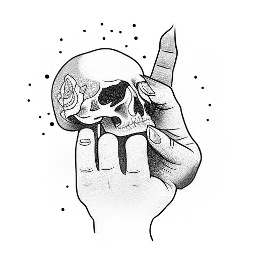 black out work including a hand giving a middle finger tattoo design idea