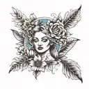 Uma tatuagem no ombro com um girassol e um lírio seria linda.  tattoo design idea