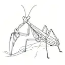 mantis tattoo design idea