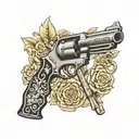 2nd amendment with pistols   tattoo design idea