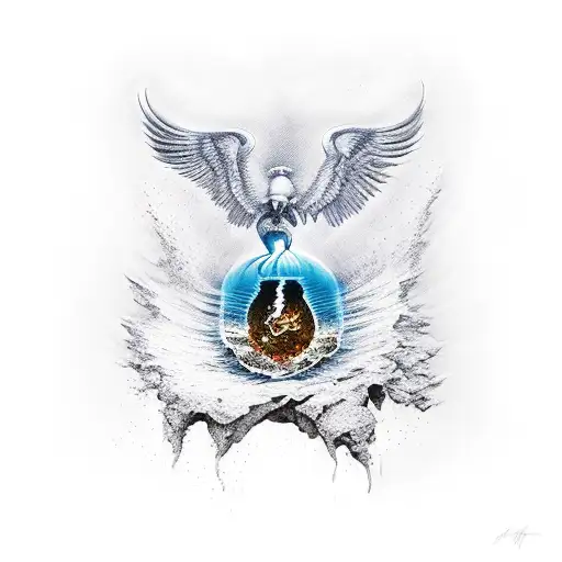 dedaoulus whatcing icarus fall and his windows melting tattoo design idea