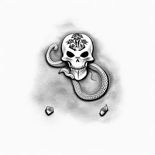 caveira cobras tattoo design idea