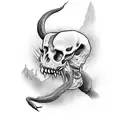 caveira cobras tattoo design idea