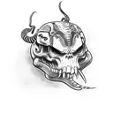 caveira cobras tattoo design idea