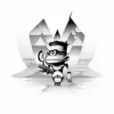 Jamie Hewlett Gorillaz band tattoo design idea