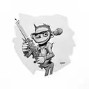 Jamie Hewlett Gorillaz band tattoo design idea