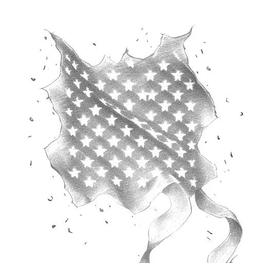 american flag with the name Nicole in it tattoo design idea
