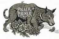 "Palmer" with dates 1980 1984 2004 2008 2011 tattoo design idea