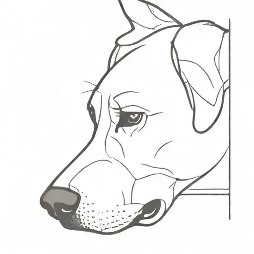 a dog's nose tattoo design idea