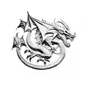 welsh dragon tattoo design idea