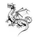 welsh dragon tattoo design idea