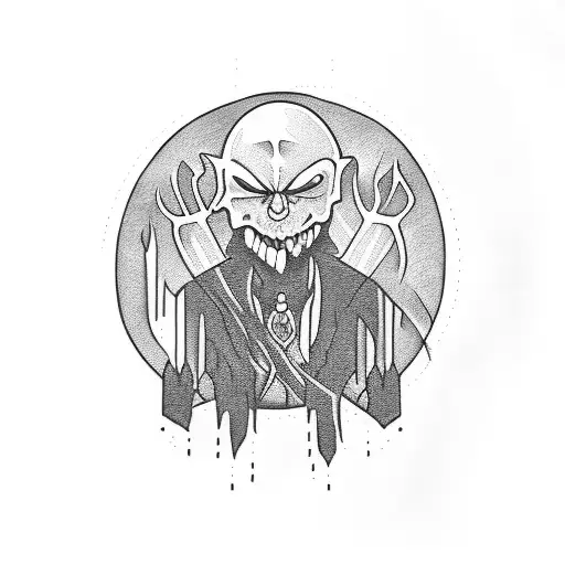 vampires in hippie clothes tattoo design idea