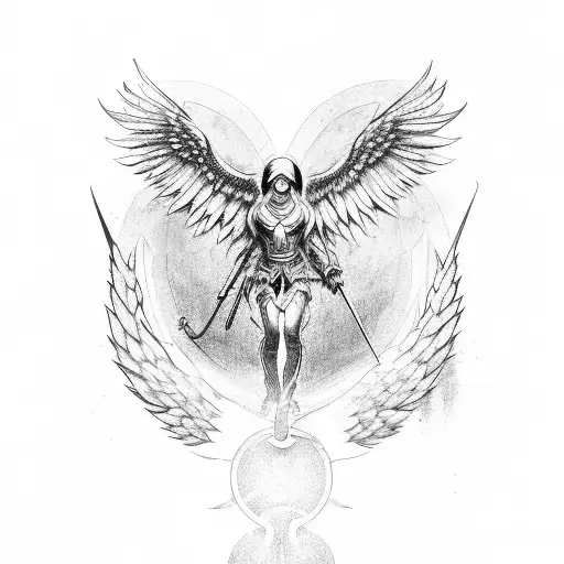 archangel michael tattoo design idea