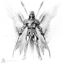 archangel michael tattoo design idea
