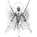 archangel michael tattoo design idea