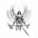 archangel michael tattoo design idea