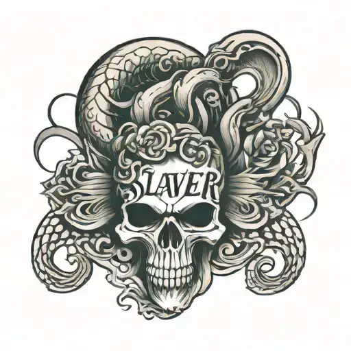 slayer half sleeve tattoo design idea