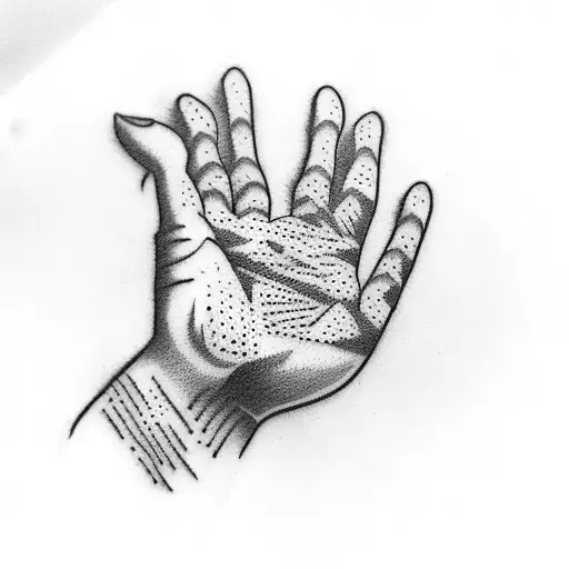 hand of fatima in anime tattoo design idea