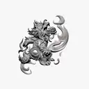 Foo Dog tattoo design idea