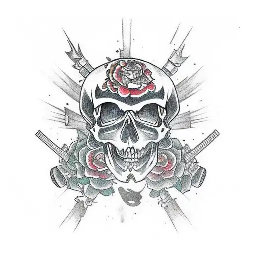 fortnite skull trooper tattoo design idea