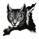 owl on top of a skull a wolf and a panther  tattoo design idea