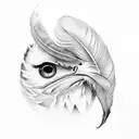 feathers falling tattoo design idea