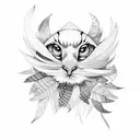 feathers falling tattoo design idea