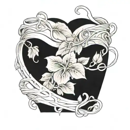 Love vines wrapped around ankle   tattoo design idea