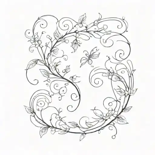 Love vines wrapped around ankle   tattoo design idea