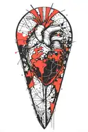 heart Coordinates tattoo design idea