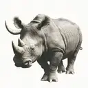 rhinoceros confident in his abilities tattoo design idea