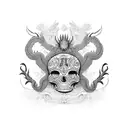 ajolote mexicano  tattoo design idea
